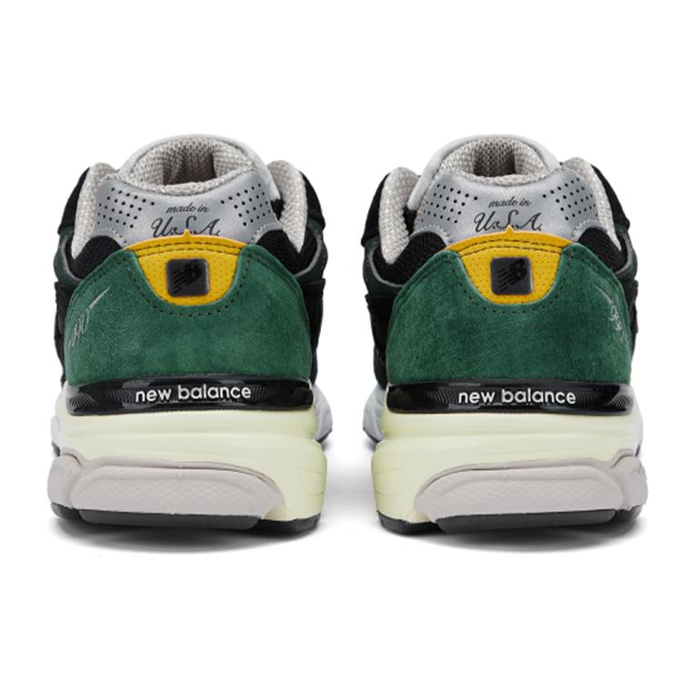 New Balance 990v3 MiUSA Black Green Yellow