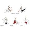 Aesthetic Keychain Charms,Heart Bows Bag Charm Pendant Sweet Heart Bows Keychains Charms Hanging Ornament for Womens