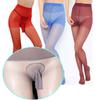 Man Tights Open Sheath Penis Sleeve Ultra High Elastic Men Silk Stockings Underwear Lingerie Condom Cover Wrapped Handjob