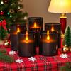 Yousheng Flameless LED Candles Battery Operated Flickering Fake Electric Pillar Candles with Remote Control for Weddings Holiday Home Decor