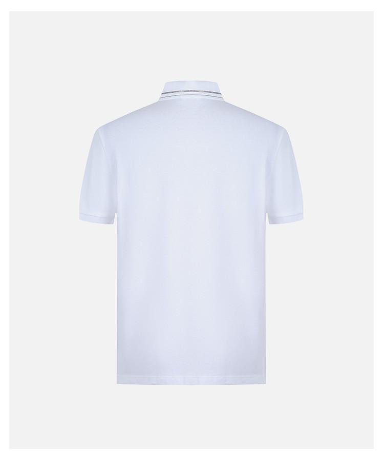 Men's Short-Sleeved Polo Shirt with Hot Diamond Collar and Embroidery