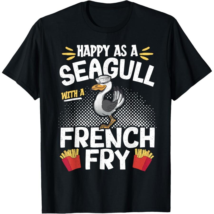 

Happy As A Seagull With A French Fry T-Shirt(1) XXXXXL чорний