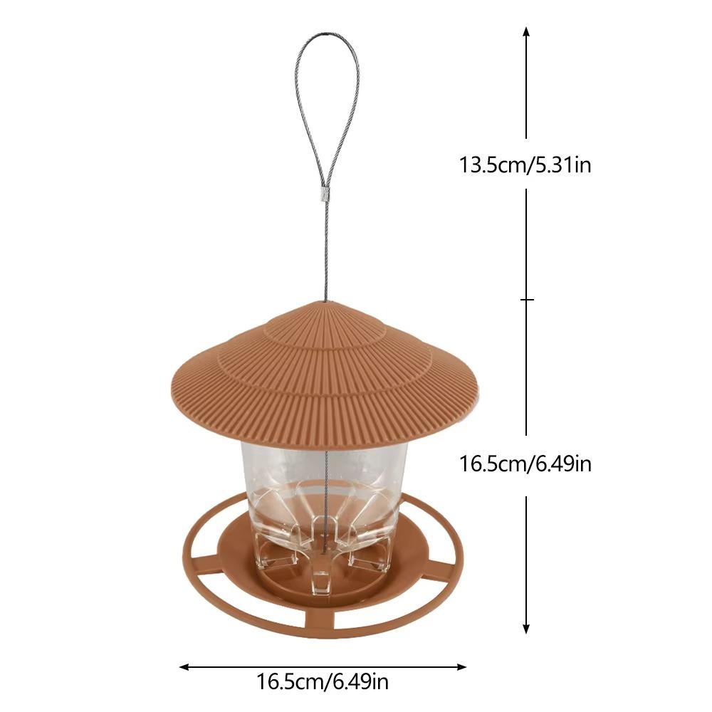 

Hanging Automatic Bird Feeder Transparent House Type Bird Feeder With Hang Rope Waterproof Lazy Bird Feeder Outdoor Garden