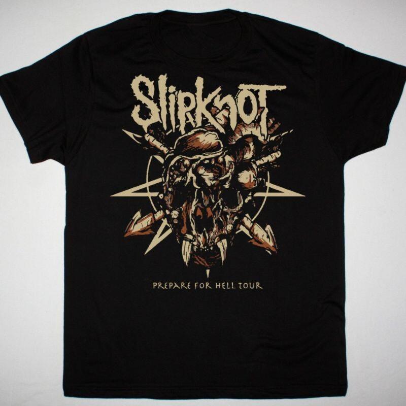 SLIPKNOT ГОТОВЬТЕСЬ К HELL TOUR Хлопок Черный Все Размеры Футболка Для Мужчин TT232 Унисекс Футболка S