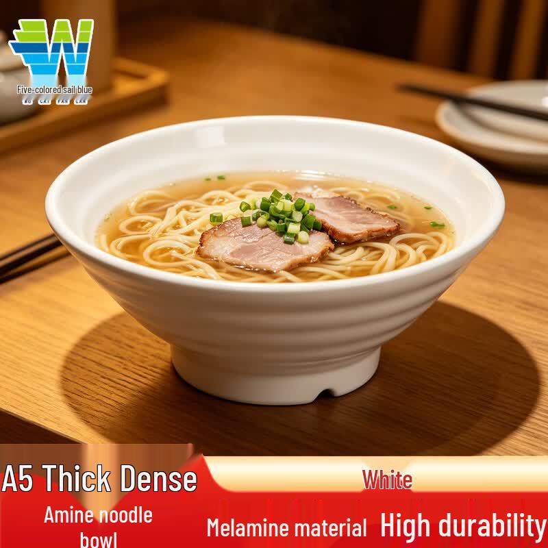 Durable A5 Melamine Noodle & Soup Bowls