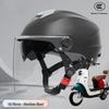 Certified All-Season Electric Vehicle Helmet, Breathable Double Visor, Sun Protection, Unisex Half Helmet for Men and Women