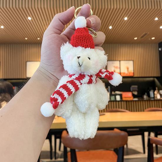 Knitted Hat Kmart Santa Hat Christmas Plush Bear Keychain Fuzzy - Main Image