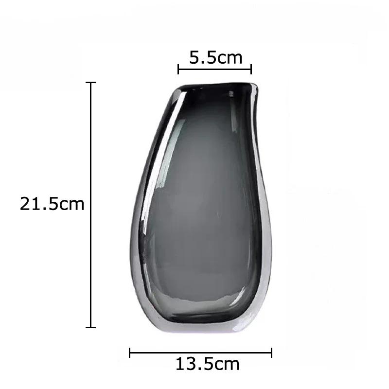 Transparent Double Layered Glass Vase Hydroponic Flower Pots Desk Decoration Flower Arrangement Floral Vase Room Aesthetic Decor