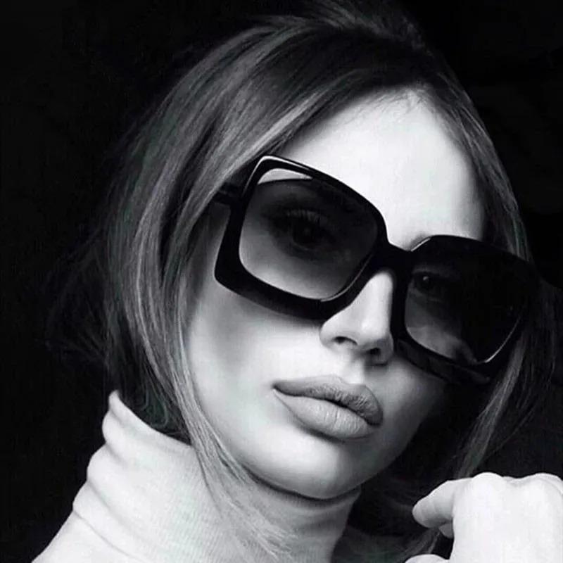 Big Frame Fashion Oversized Sunglasses Women Oversized  Plastic Female Gradient Sun Glasses  UV400 Eyewear