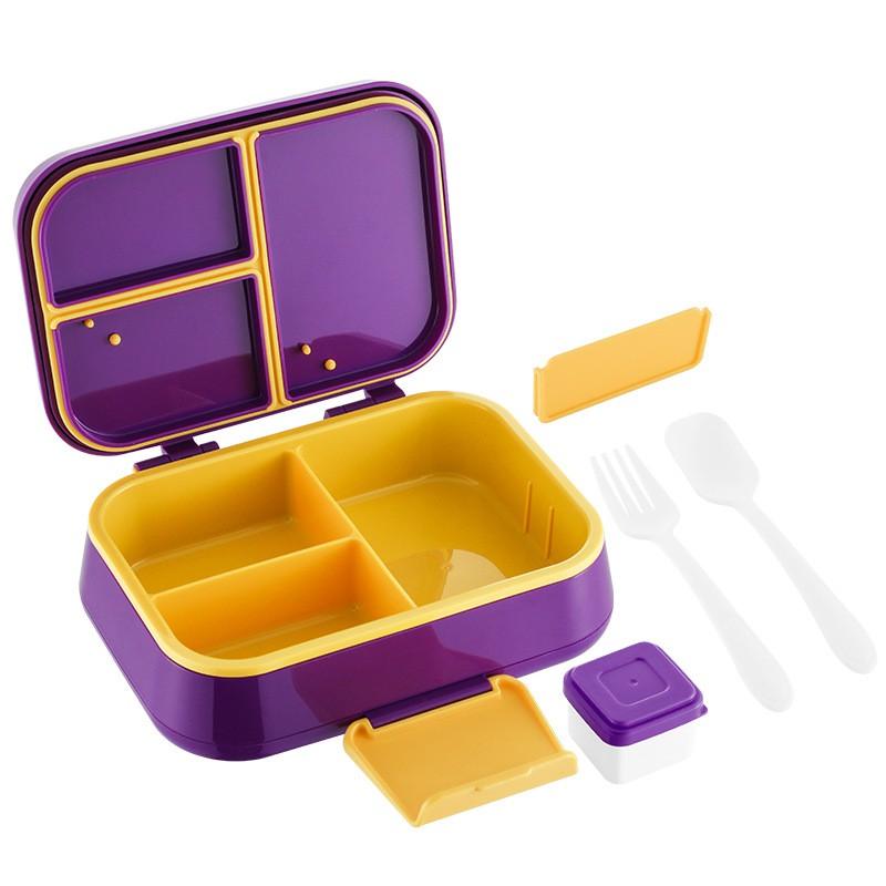 Leak-Proof Student Lunch Box With Multi-Compartment Design Food-Safe PP Bento Container Kids School Meals Microwave Safe
