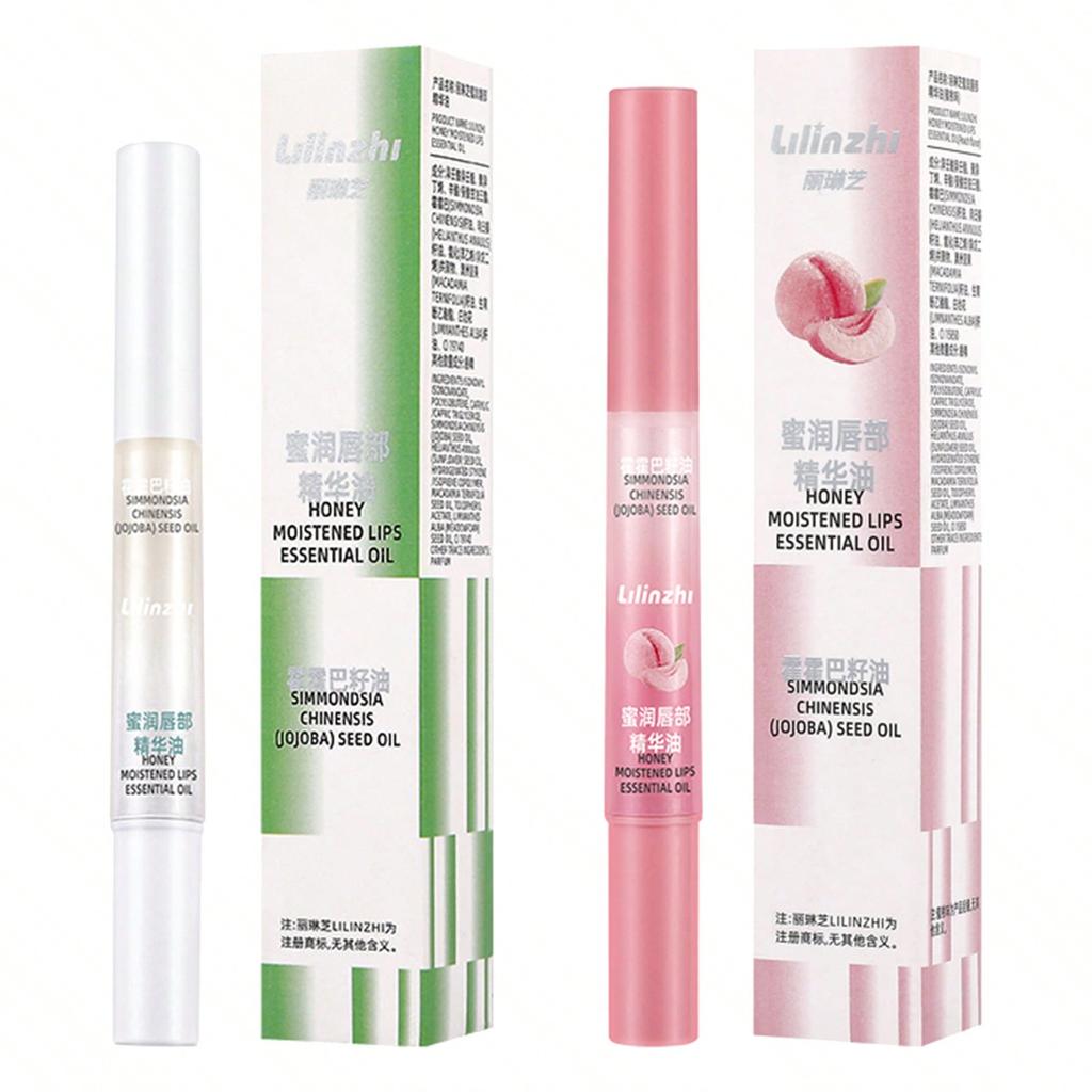1pc Transparent Lip Gloss, Non-Sticky Lip Oil, Original/Peach Flavored Tinted Lip Gloss, Reduces Lip