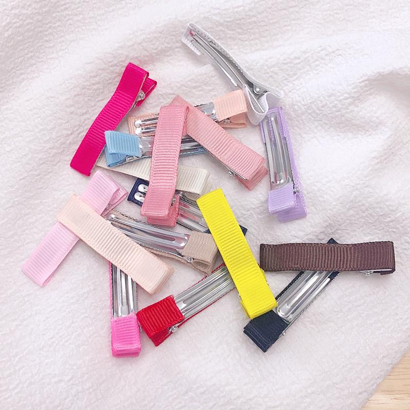 Kinder Entenschnabel Haarspange, Halb-umwickeltes Stoffband, DIY-Zubehör