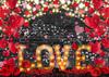 Mocsicka Valentine's Day Background Photography Romantic Love Rose Flower Wall Red Heart Wedding Backdrop Boy Girl Photo Studio