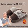 Herr Plusstorlek Fåriga Vintertofflor - Varma Bomullsskor för Inomhus/Utomhusbruk