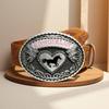 Luxury Design Western Cowgirl Belt COWGIRL UP Heart Horse Buckle Waistband  for Women Spice Girls