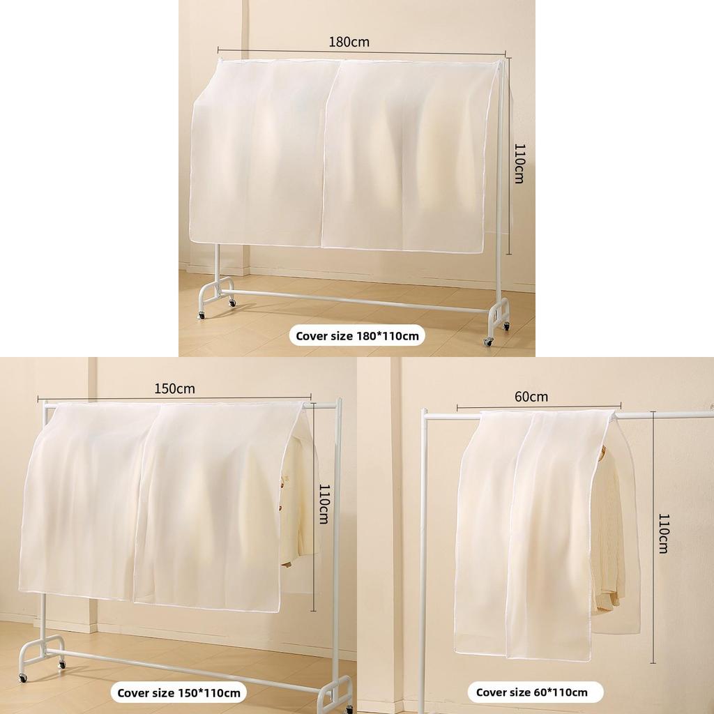 Clothing Dust Cover With Peva Material For Wardrobe Storage And Travel Use