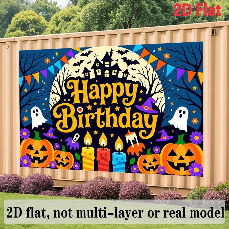 Party Backdrop Halloween Flat Banners Celebrations Wedding Enthusiasts Event Backdrop Decoration Front Door Decor