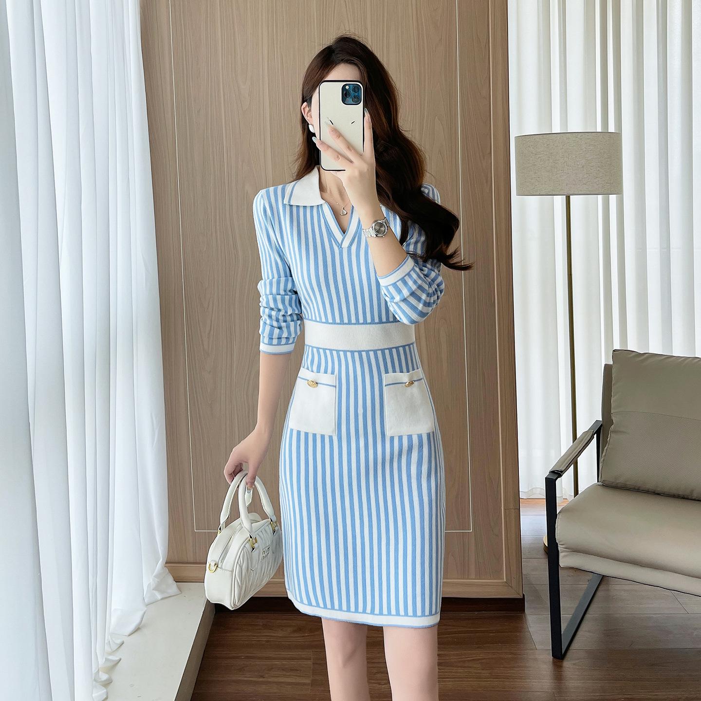 

Sweet Petite Blue Striped Bodycon Dress - Women s New Age-Reducing, Waist-Slimming Knit with a Touch of Elegance XL