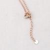 Atria Chain Mix Unbalanced Surgical Steel Pink Gold Necklace EWSSNSC0009