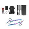 11pcs Hair Cutting Scissors Brush Comb Stainless Steel Colorful Hairdressing Scissor Set for Barber Shop