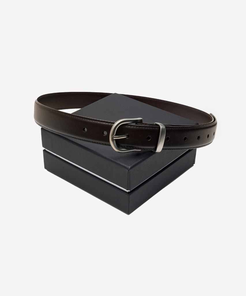 MINAV Minimal Real Leather Belt [Brown]