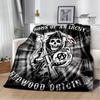 Sons of Anarchy Retro Print Blanket Soft  Warm for Kids Perfect Picnic or Birthday Gift