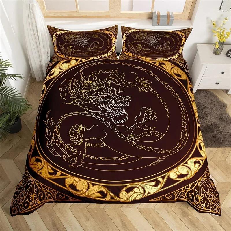 Scientisfictional Dragon Bedding Set Boys Girls Twin Queen Size Duvet Cover Pillowcase Bed Kids Adult Fashion Home Textileextile