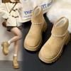 Small thick-soled muffin-soled Martin boots women's autumn new fashionable versatile flip short fashion boots