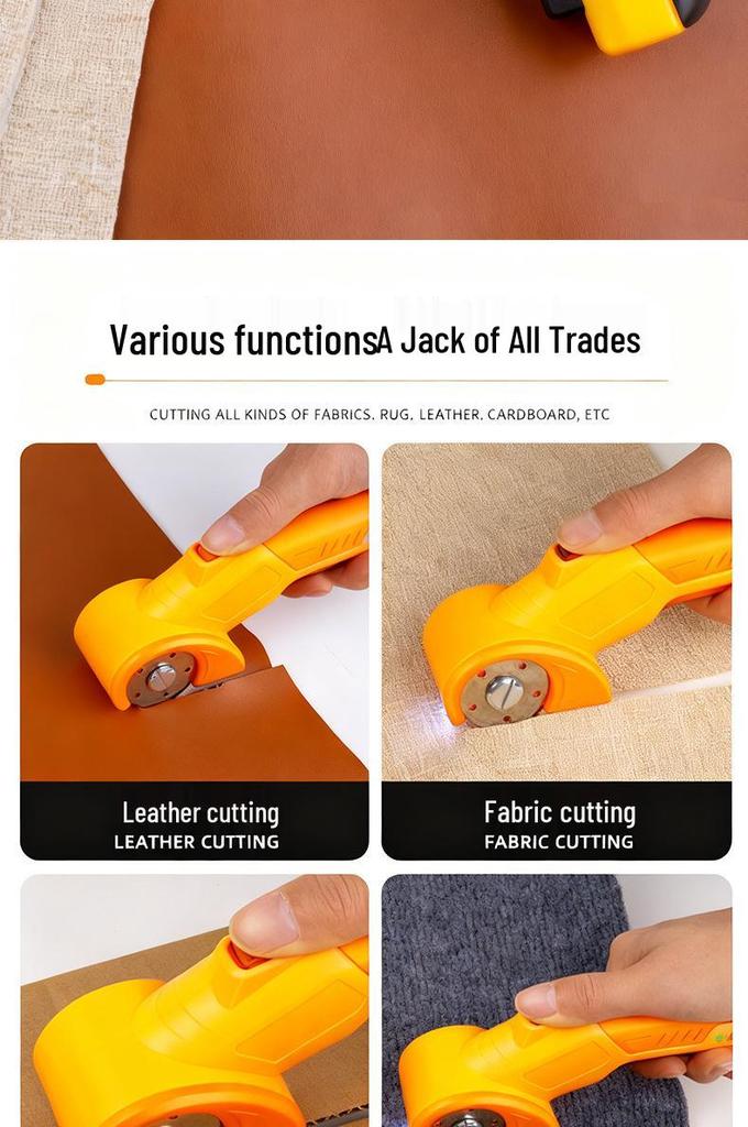 Rechargeable Lithium Battery Fabric & Carpet Electric Scissors: Small Shears for Household, Leather, Curtain, and Window Fabric Cutting