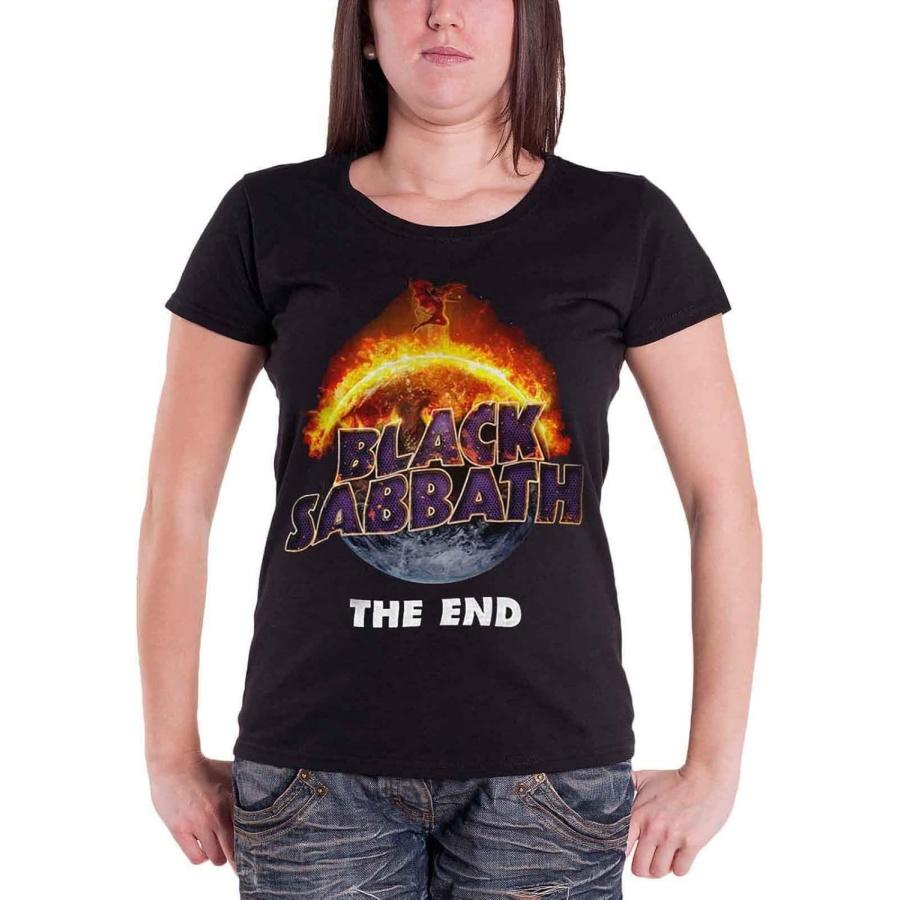 Black Sabbath T Shirt Womens The End Tour 2016 New Official Black Skinny Fit Size L XXXXXL разноцветный