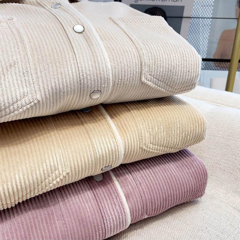 Padded Shirt Women Coat Winter Thickened Casual Velvet Solid Color Long-sleeved Shirt Jacket