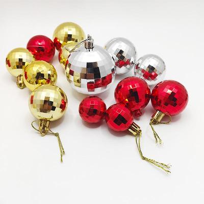 Electricity-Plated Checkered Christmas Tree Ornaments - Special-Shaped Balls and Pendants for Holiday Decoration