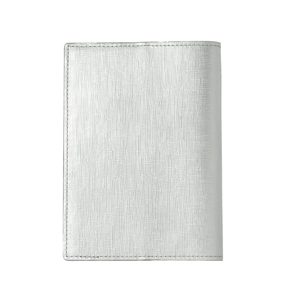 [aso] Leather Book Cover, Paperback Size, Genuine Leather, A6 Size, Saffiano Compatible, 105 x 152mm, 600 Pages, Silver, bo-bc318-sv