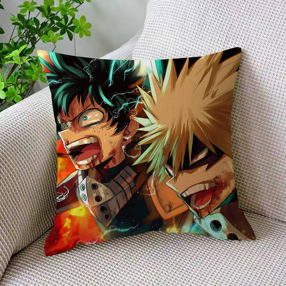 My Hero Academia Cool Cartoon Cushion Cover Pillow Cover Decor Pillowcase Printed Cushion Case for Couch