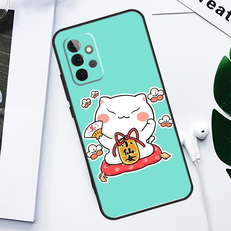 China cute lucky cat For Samsung Galaxy A52 A22 A32 A54 A34 A14 A55 A35 A15 A53 A33 A13 A05 A06 A16 Phone Case