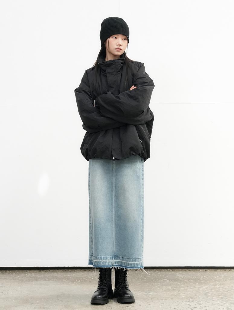 Generalidea Unisex Padded Volume Blouson Bomber Jumper [Black] / Sbe3U07006