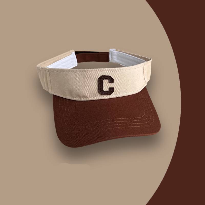 

Top Empty Letter Hat Casual Sports Sunblock Visor Topless Baseball Tide Cap коричневый