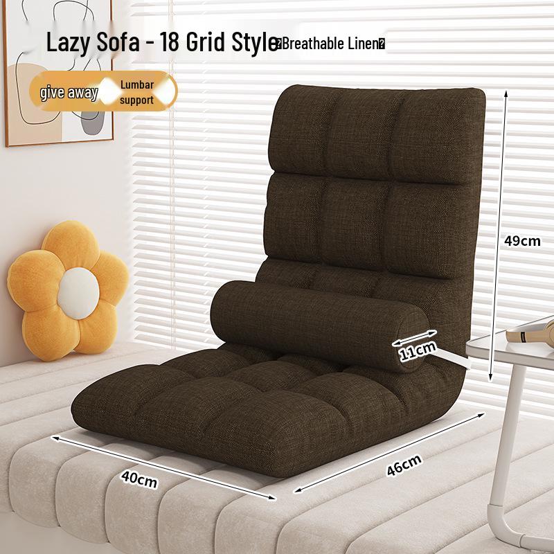Lazy Tatami Folding Sofa Chair: Single Bed & Backrest for Dorms, Balconies, and Bedrooms