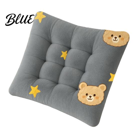 Winter Warm Seat Protector Plush Chair Cushion Cute Cartoon Bear Floor 18" x Thickened Pad Non-slip Cozy Cushion for Office Dining Soft Cloud Feel