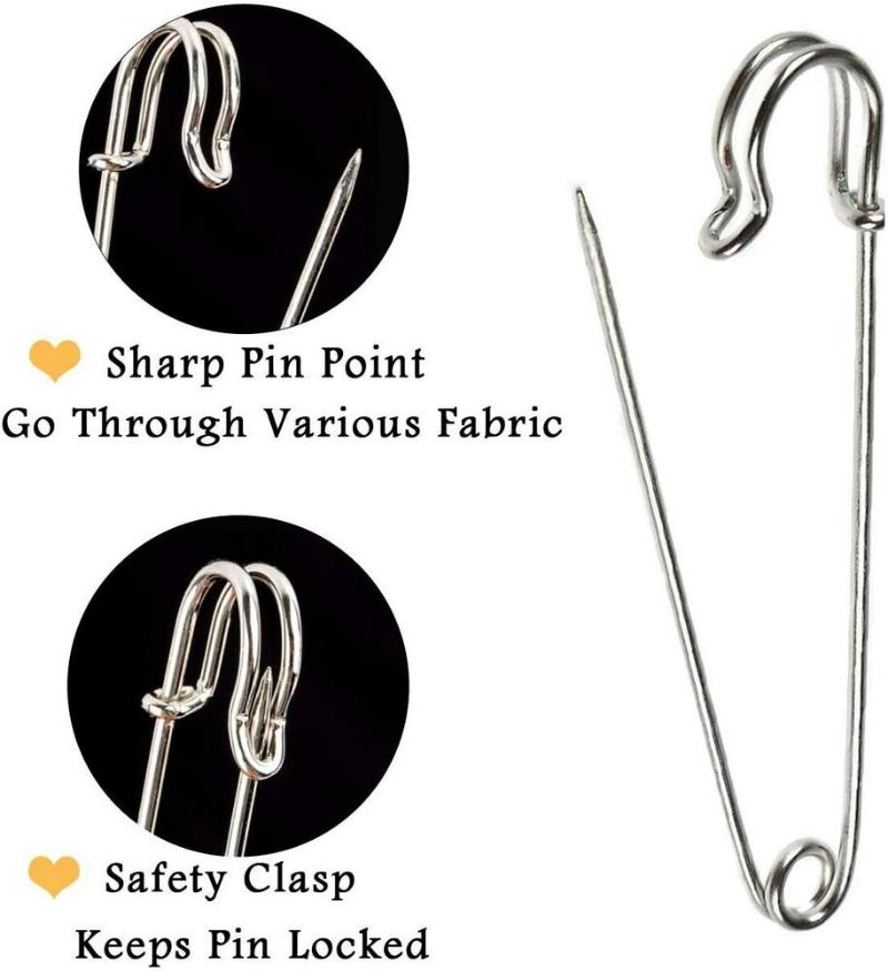 1/5 Stück 10cm Große Sicherheitsnadeln Legierungsstahl Nadeln Nähnadeln Brosche für Schmuck DIY Nähen Bekleidungszubehör