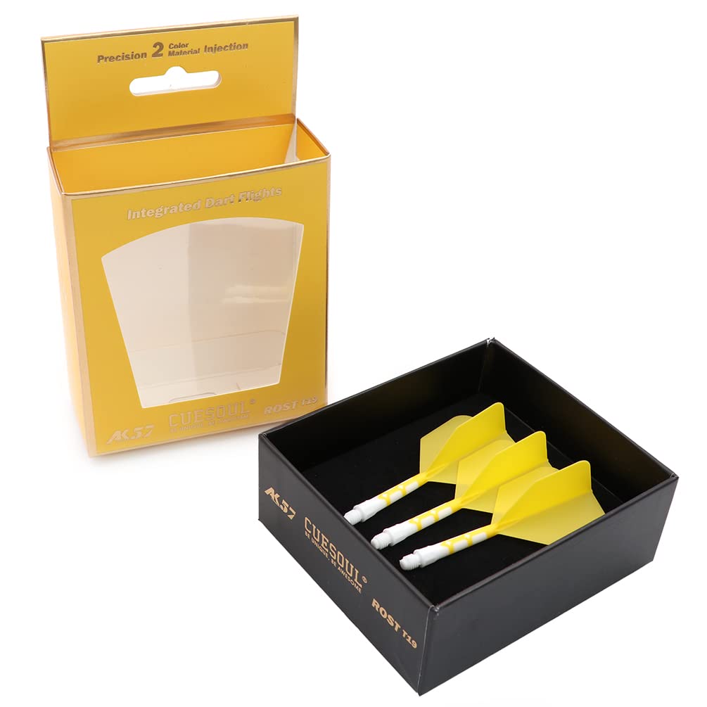 

CUESOUL ROST T19 Shaft Integrated Flight Big Wing Shape Yellow with white Ice Shaft set - 3-piece (CS-AK577-1M)
