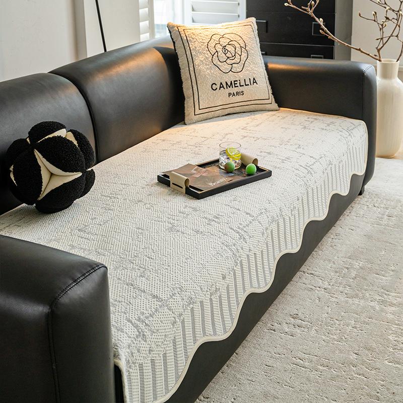 Cold Cool Doudou Sofa Cushion Summer  New Straight Row Special-Shaped Ice Silk Sofa Mat Mat Mat Non-Slip Cover