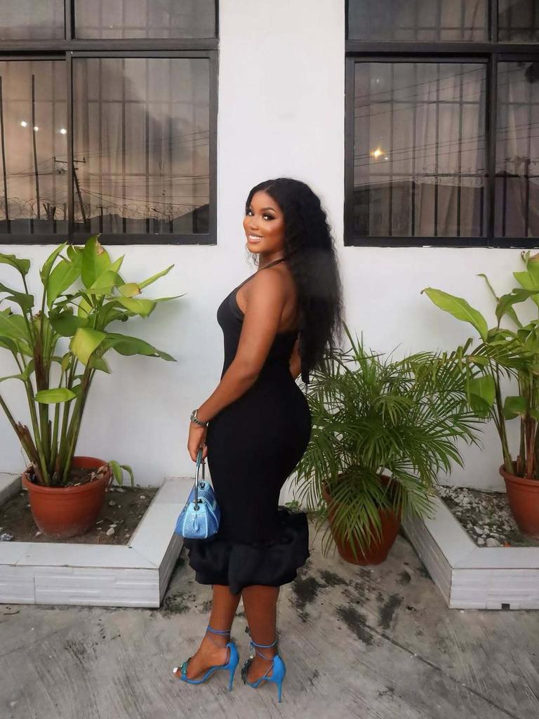 African new women's clothing sleeveless neck solid color waist dress women's fashion temperament European and American hip-wrapped fishtail dress