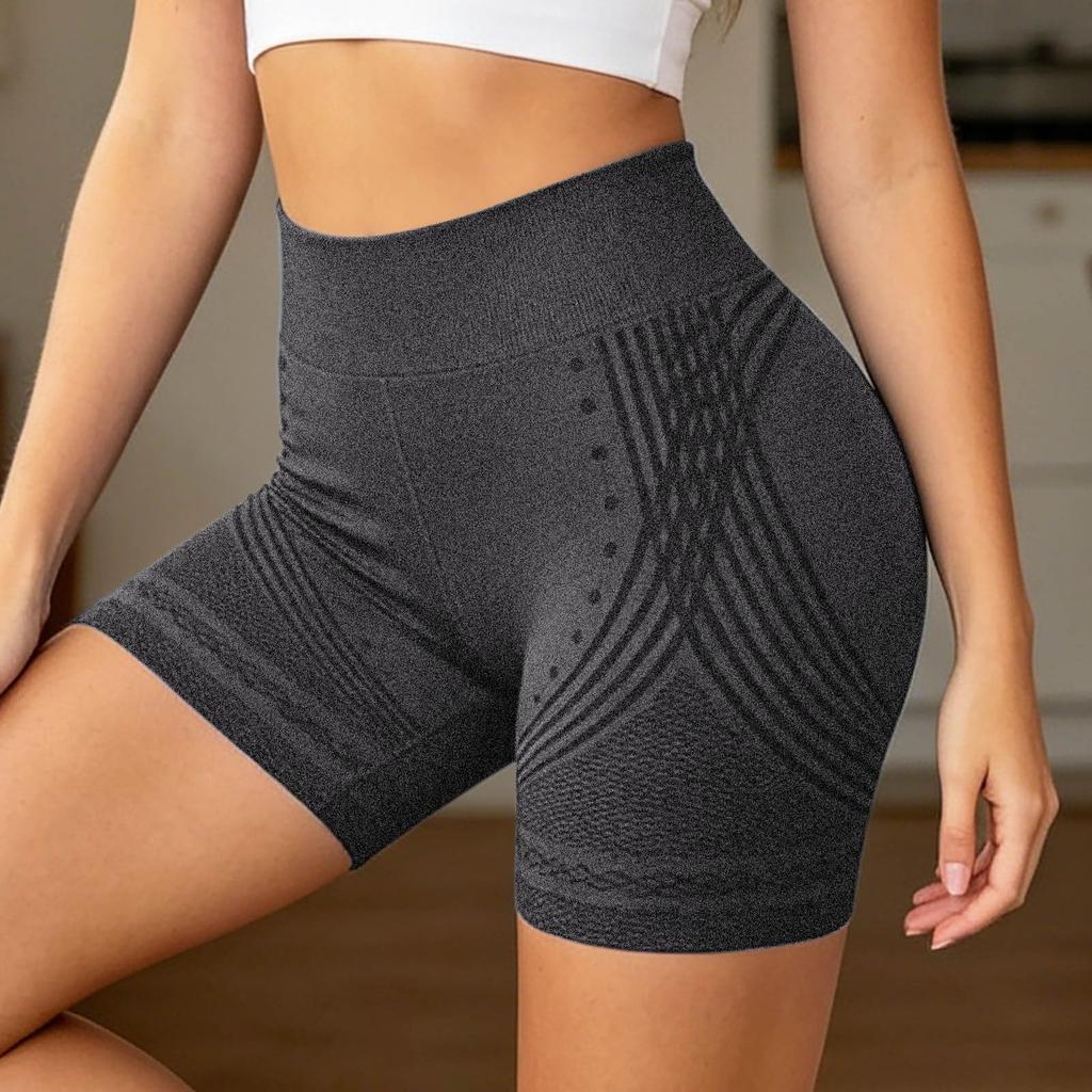 Seamless High Waist Compression Fitness Shorts for Women Tummy Control Butt Lifting Yoga Shorts with Sculpting Design and Breathable Fabric
