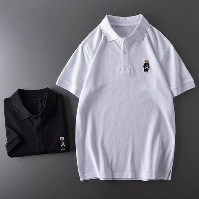 Export Overplus Order American Vintage Embroidery Polo Shirt Men's Short Sleeve T-shirt Summer Cut the Tag Off Original Single Men's Clothing Clothes