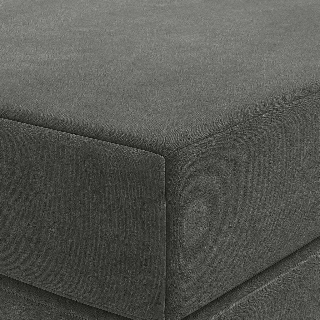 Folding Sofa Bed 180 x 67 x 45 cm Dark Grey