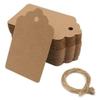100Pcs Handmade DIY Scallop Label with String Kraft Paper Hang Tags Packaging Label  Crafts