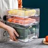 PET Egg and Veggie Refrigerator Organizer - Stackable, Multifunctional Drawer with Drainage