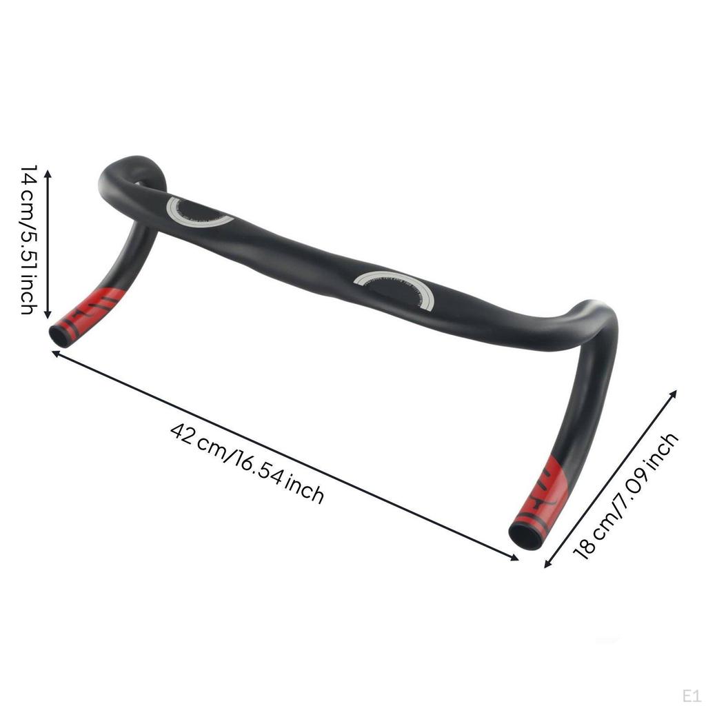 RacerHandlebar Bar Lightweight Aluminum Handlebar Ergonomic Grip 31.8mm Clamp for Racers,