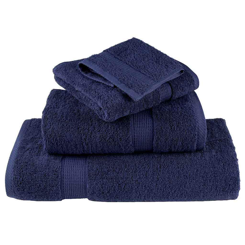 SOLUND Guest Washcloth 4 Pcs Navy Blue 15 X 21 Cm 550 Gsm